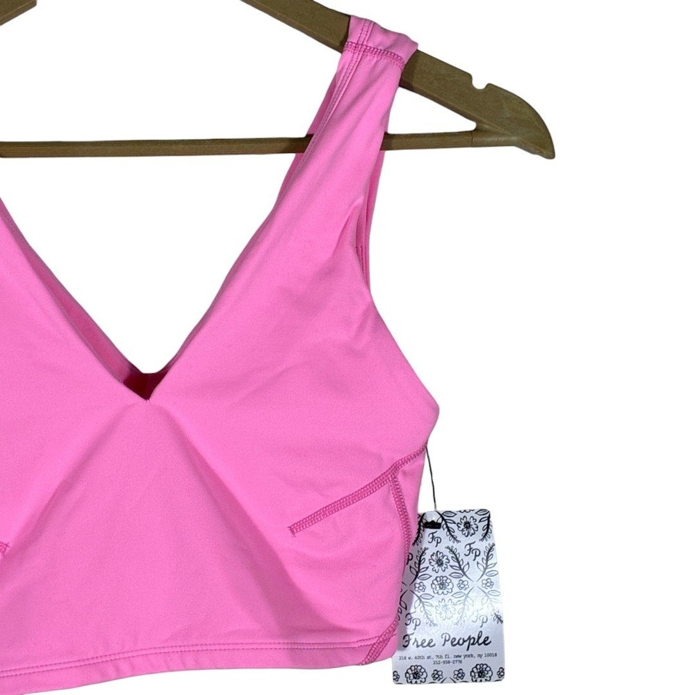 NWT FP Movement Never Better Crop Solid Tank Top Pink Lemonade Size XS - Picture 3 of 6